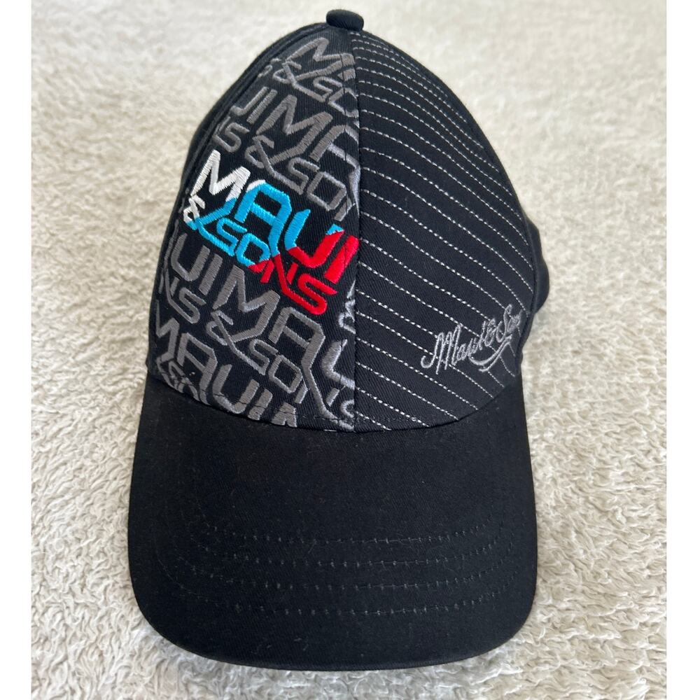 Maui & Sons Hat Black Embroidered Snapback